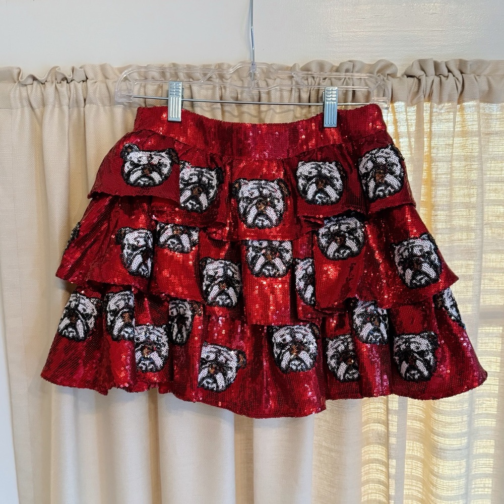Queen of Sparkles - Size S - UGA Bulldog Tiered Skort